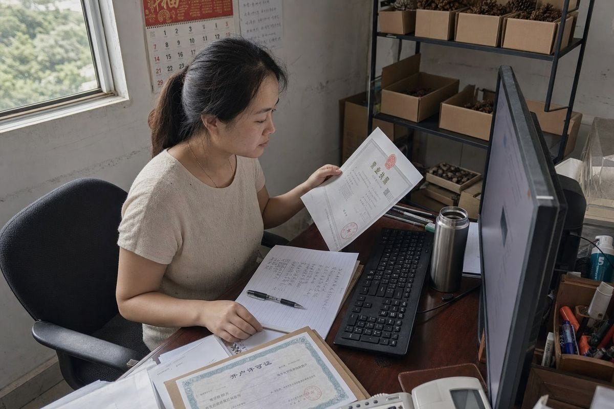 Cross-checking a factory's business license with its bank payment account details (ID#3)