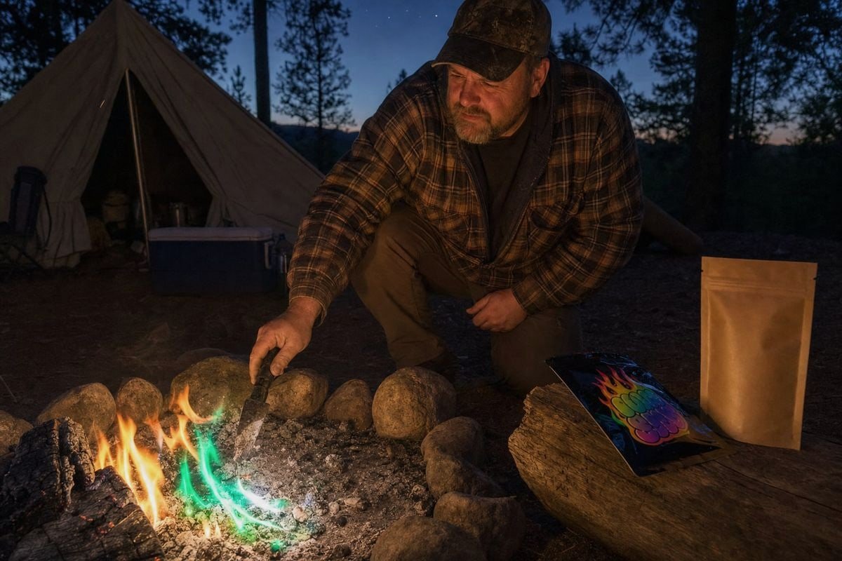 Efectos del residuo de Magic Fire Powder en fogatas y suelos de campamento (ID#1)