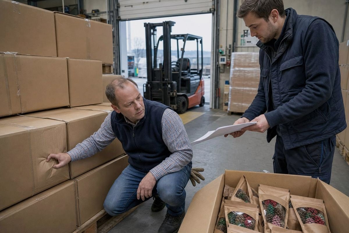 Testing sample cartons with drop and vibration simulations before full container commitment (ID#5)