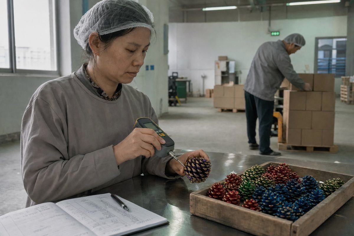 Batch Consistency Verification Batch consistency verification through humidity stress testing before bulk pinecone orders (ID#5)