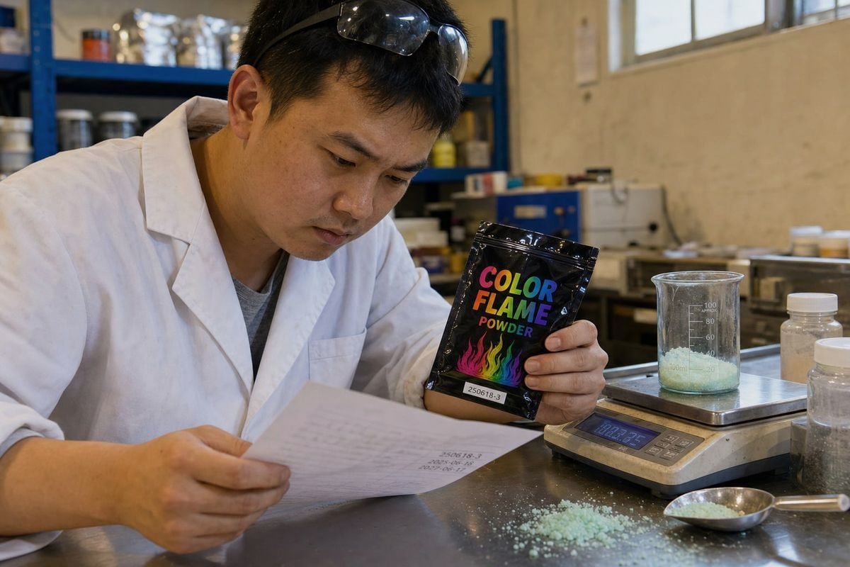 Ingredient Transparency Checks Checking ingredient transparency and chemical composition details before ordering magic fire powder (ID#5)