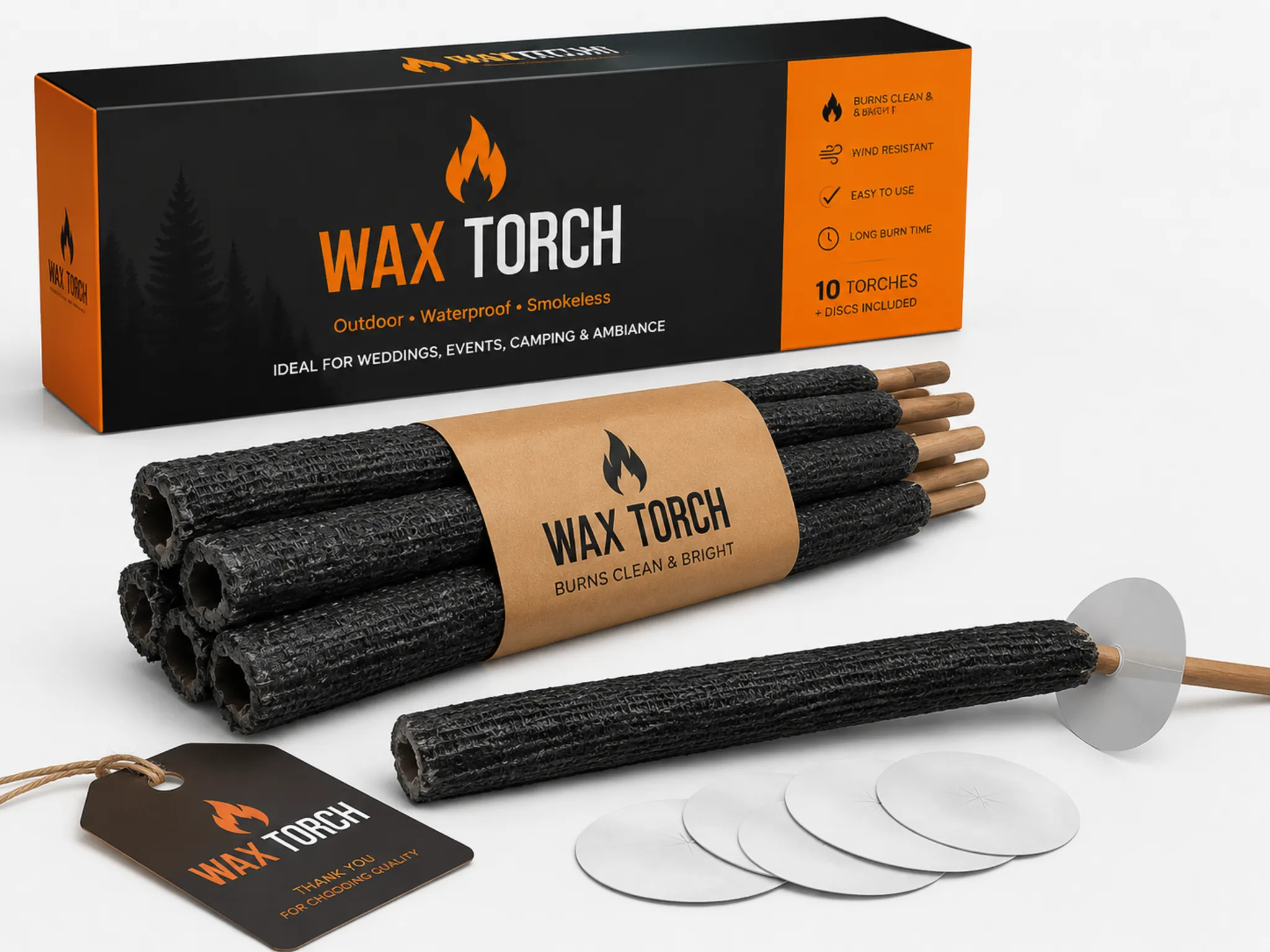 Private label wax torch packaging