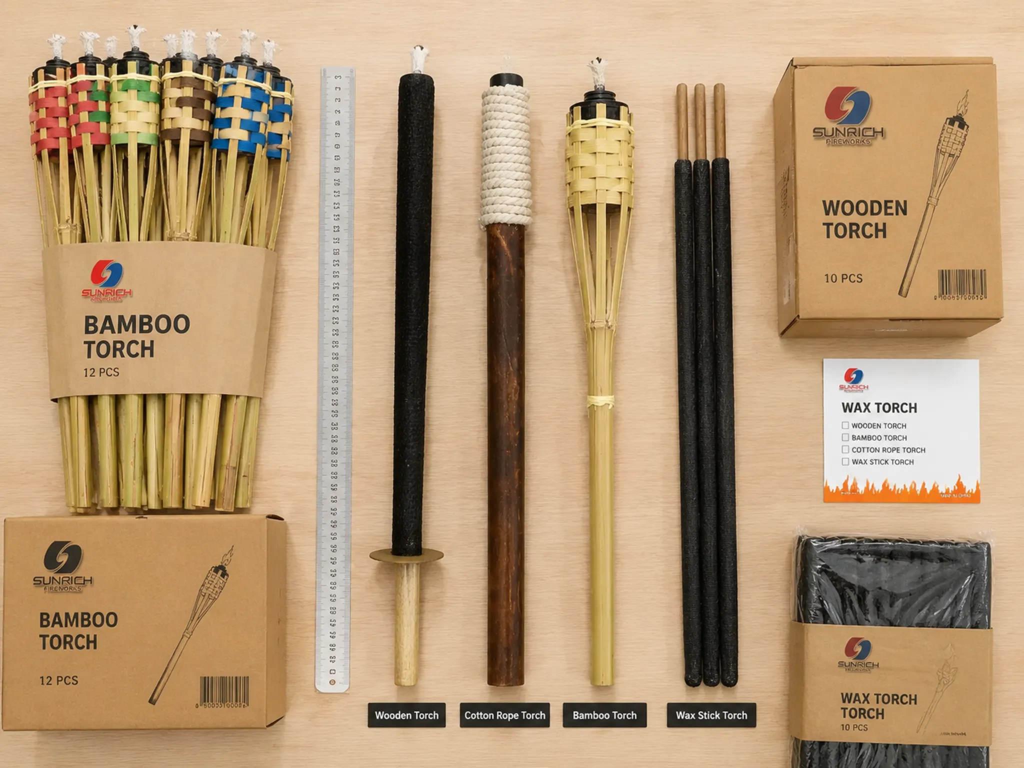 Wax torch specifications and packaging details