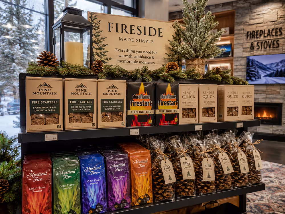 Winter fireplace products