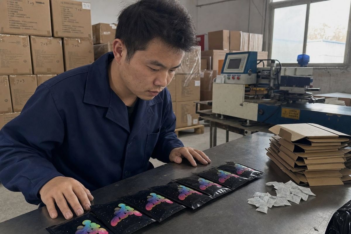 Bulk Shipping Materials Foil-laminated sachets and reinforced cartons protect Magic Fire Powder during bulk shipments (ID#2)