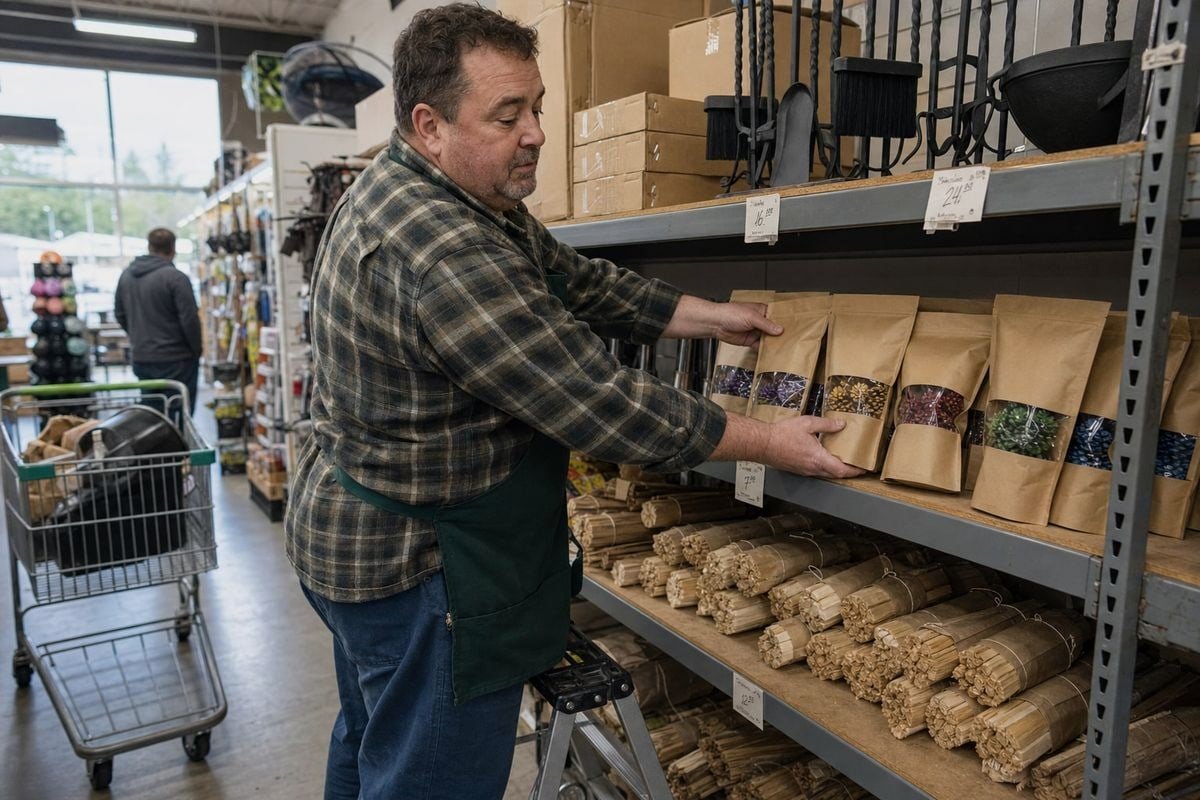 Colored pine cones fill a mid-tier price gap in campfire accessories lines (ID#1)