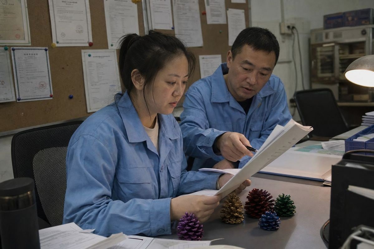 Required Product Certifications Certifications like SGS, MSDS, CE marking required for selling colored pine cones (ID#2)