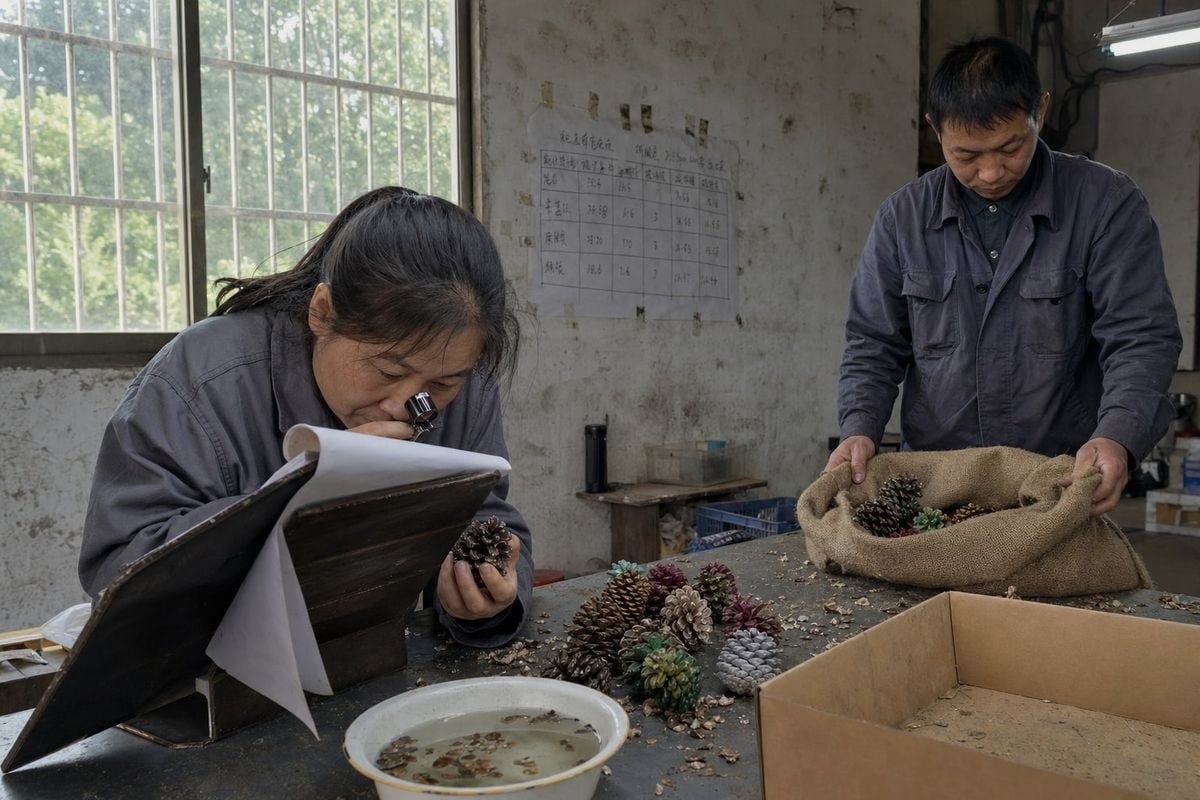 Steps to verify supplier compliance before bulk ordering color-flame pine cones (ID#4)