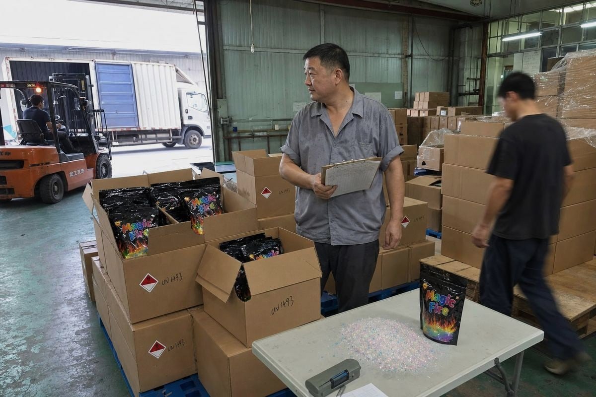 Guide to adjusting Magic Fire Powder shipment quantities in Amazon hazmat warehouses (ID#1)