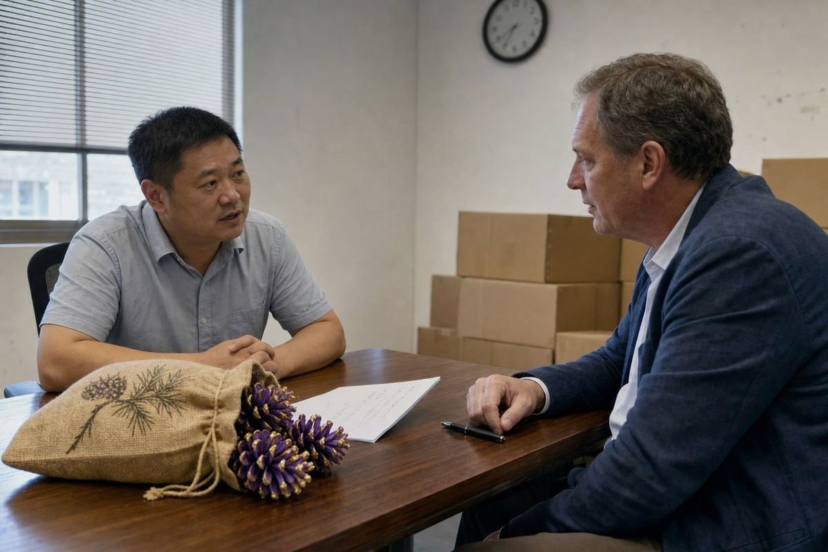 Negotiating delivery guarantees for mid-season fireplace pine cone replenishment orders (ID#1)