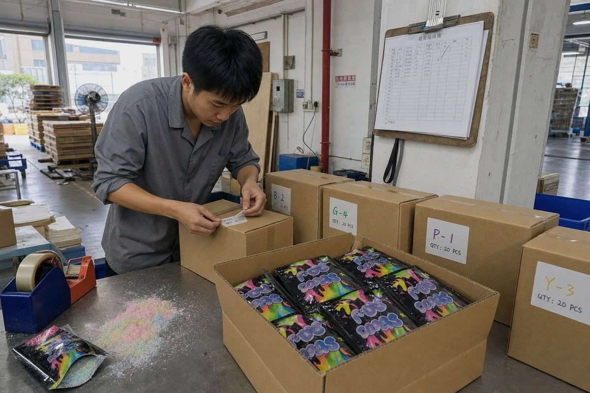 Flexible MOQ Allocation Setting flexible per-color MOQs within one total Magic Fire Powder production order (ID#4)