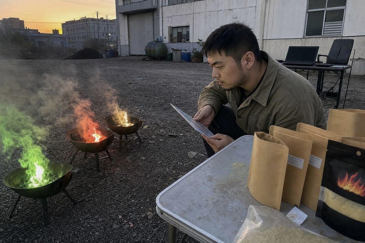 Sample testing methods to catch flame color inconsistency early (ID#4)