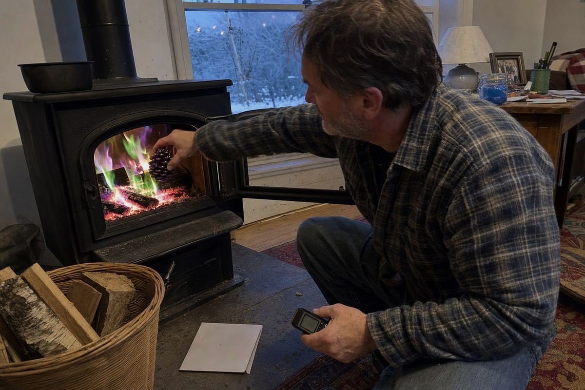 Testing sample pine cones for burn consistency before mass production orders (ID#5)