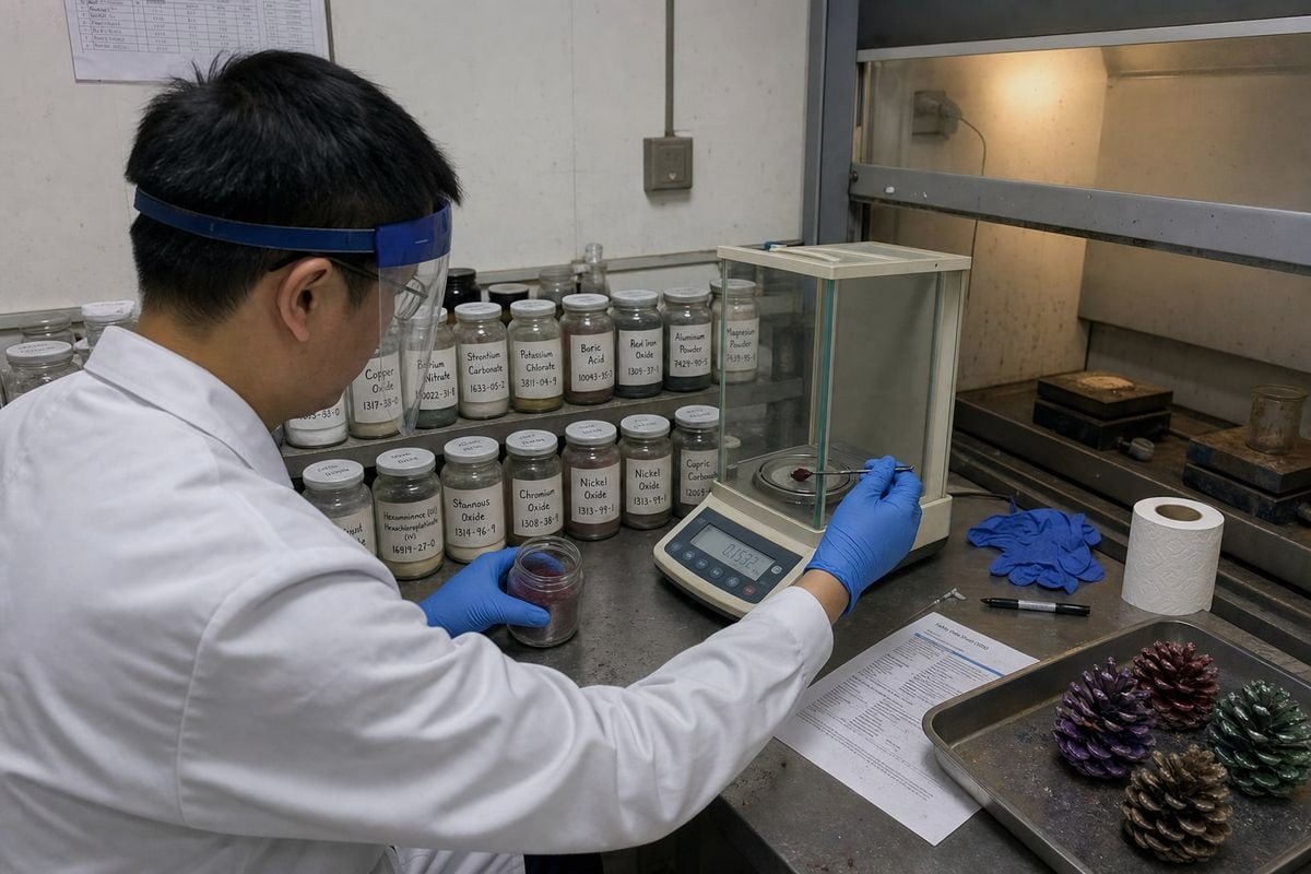 Copper sulfate, strontium chloride, and borax additives may violate fireplace fuel restrictions (ID#3)