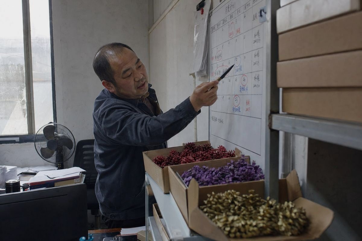 Aligning fireplace colored pine cone orders with peak-season shipping schedules for timely delivery (ID#1)