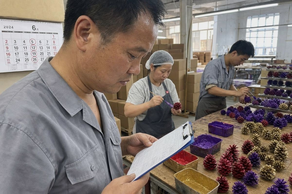Ordering timeline showing 90-105 days lead time to avoid peak-season shipping delays (ID#2)