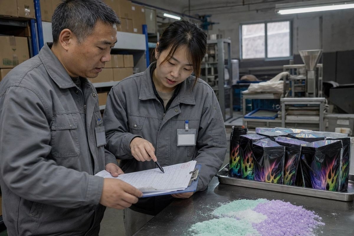 Magic Fire Powder Certifications Required certifications like ISO 9001, BSCI, CE, and SGS reports for magic fire powder suppliers (ID#2)