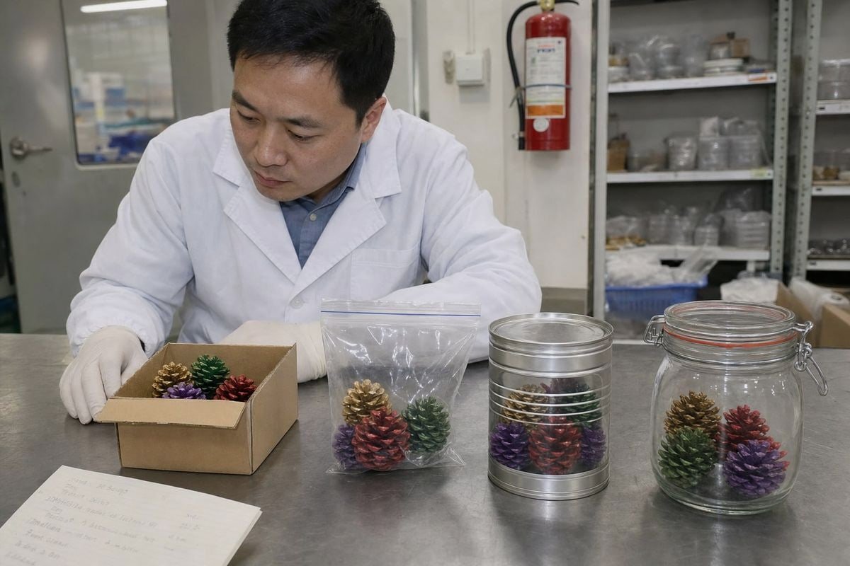 Labeled sample with lot number and batch documentation ensuring full production traceability (ID#4)
