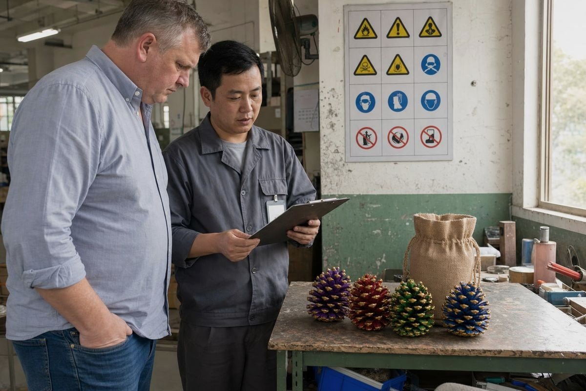 Market Compliance Verification Verifying compliance standards for colored pine cone application guidelines in your market (ID#3)