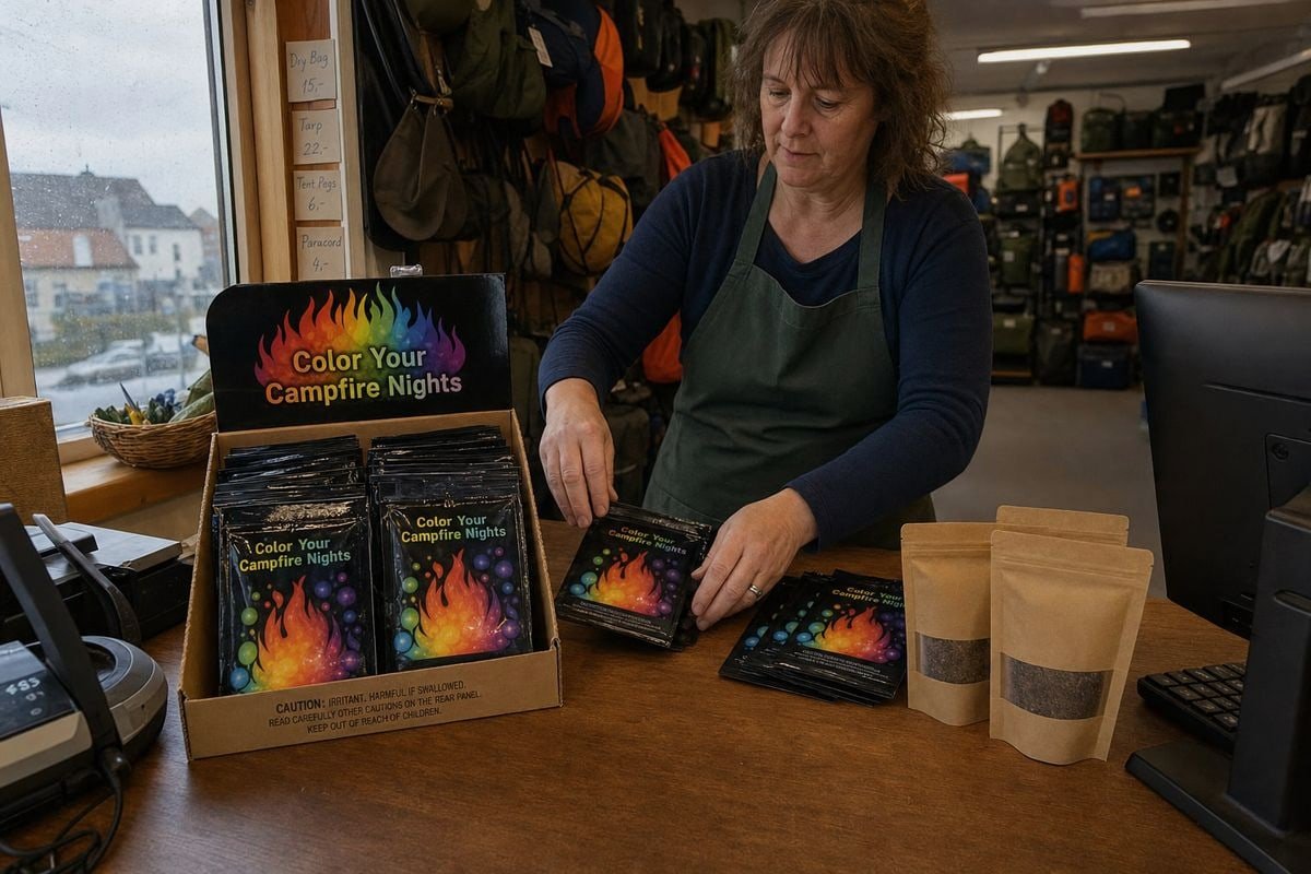 POS display design guide for Magic Fire Powder to boost store sales (ID#1)