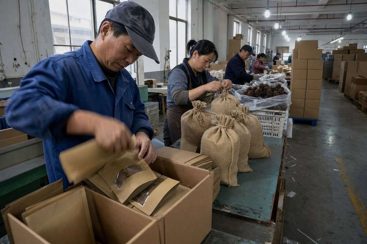 Six packaging formats offered by Chinese colored pine cone manufacturers for retail (ID#2)