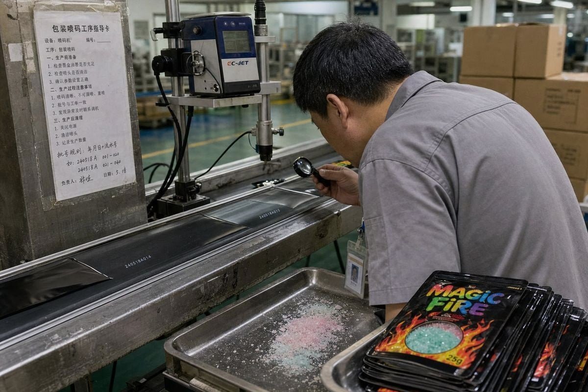 Batch Code Tracking Tracking serialized batch codes to identify distributors diverting Magic Fire powder shipments (ID#3)