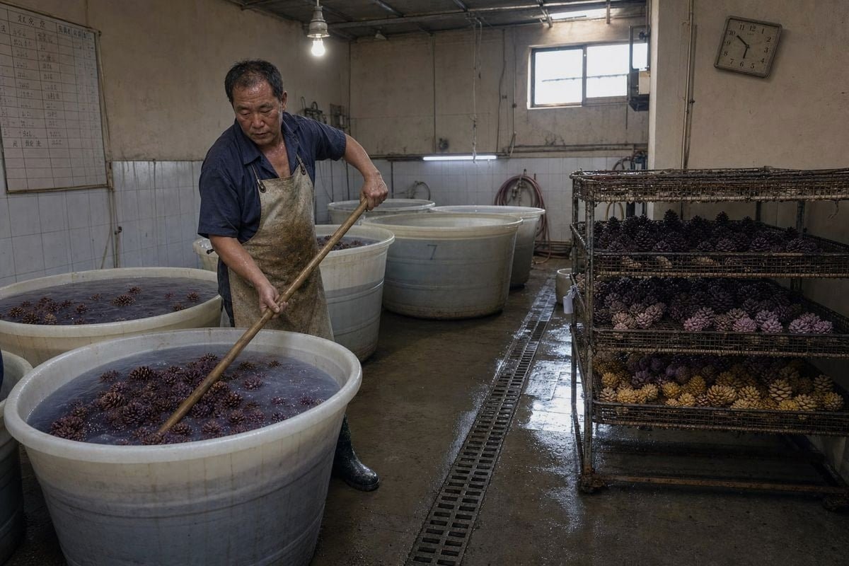 Key factors causing delays in fireplace pine cone production processes (ID#4)