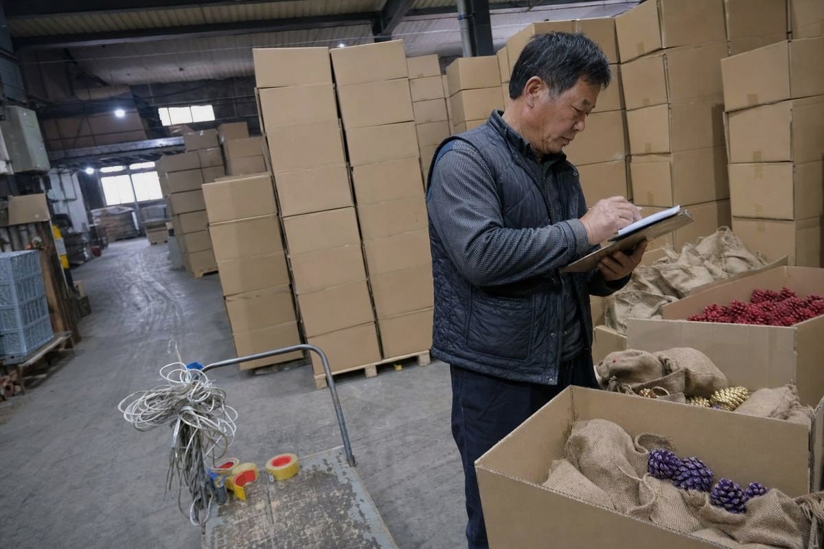 Quality control steps ensuring bulk pine cone orders pass customs inspection (ID#5)