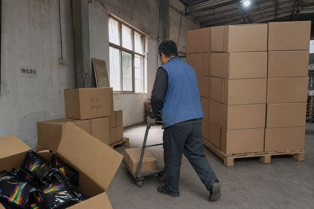 Express courier shipment showing lead time for Magic Fire powder sample delivery (ID#4)
