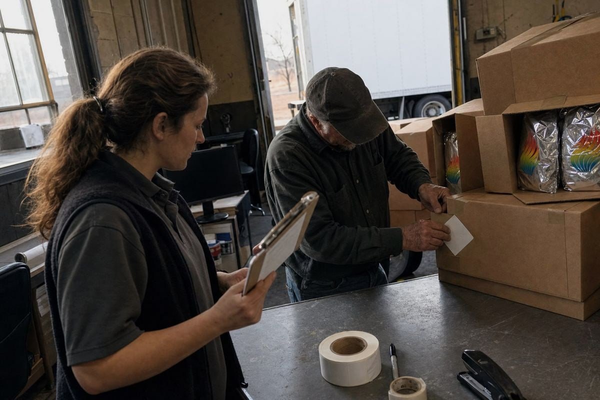 Hazmat Shipping Documentation Properly labeled hazmat BOL documentation for LTL shipments with UN number and hazard class (ID#3)