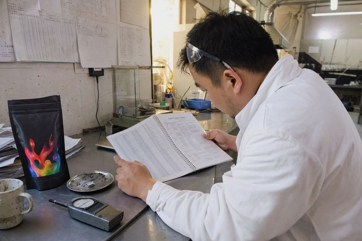Determining if Magic Fire Powder shipments meet California Prop 65 chemical thresholds (ID#2)