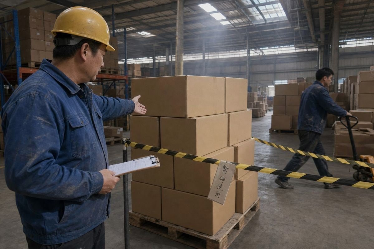 Steps to handle a recall when fireplace pine cones fail compliance testing (ID#3)