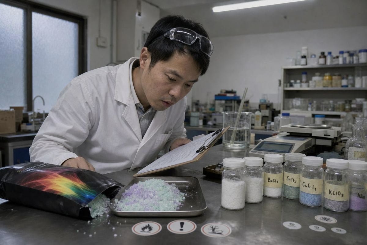 CLP Hazard Classification CLP hazard classification pictograms and warning statements for Magic Fire Powder mixtures (ID#2)
