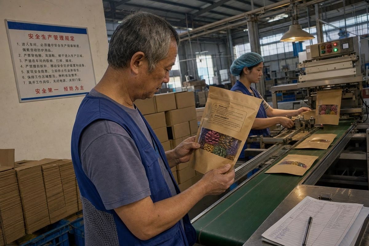 Colocação de Materiais de Etiqueta Escolha de materiais de etiqueta resistentes à umidade e colocação correta para embalagens de produtos para lareiras (ID#4)