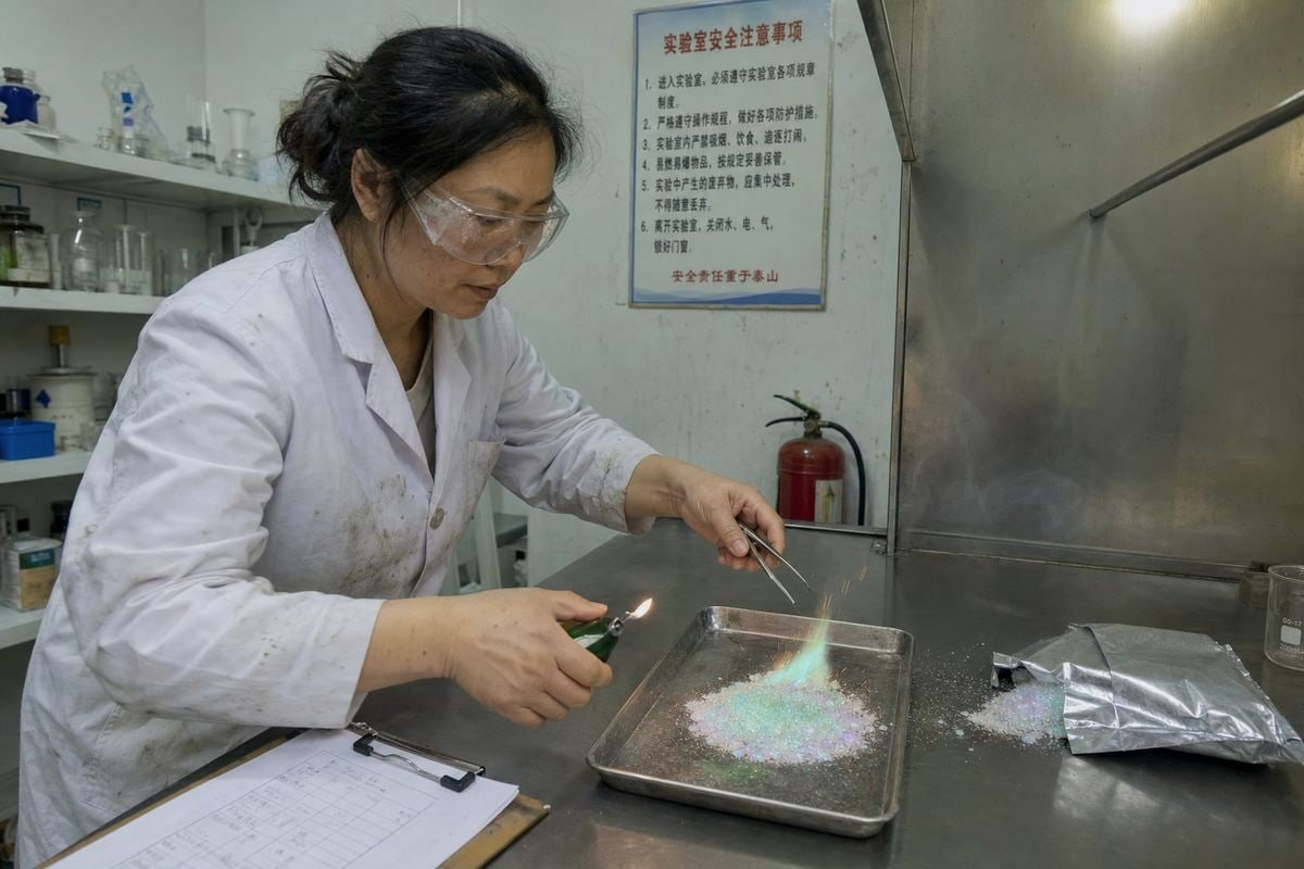 Testing Magic Fire powder classification with SDS and UN burn-test results for cargo compliance (ID#2)
