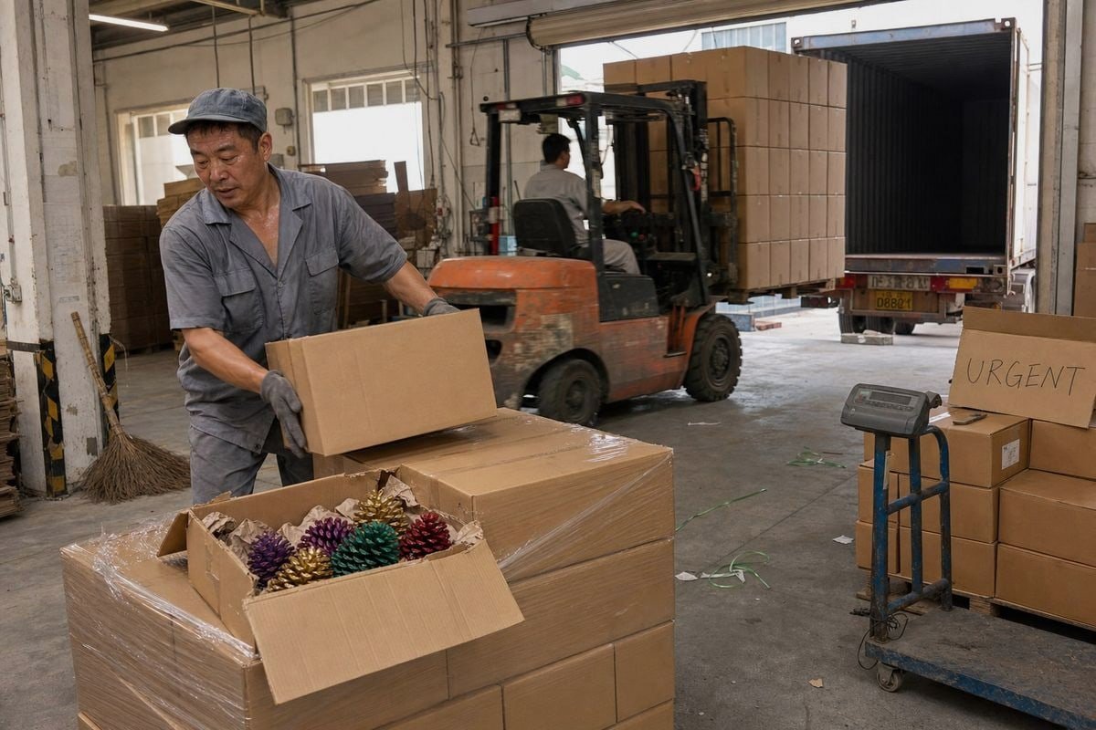Air freight versus advance sea stocking strategy for pine cone peak season stockouts (ID#1)