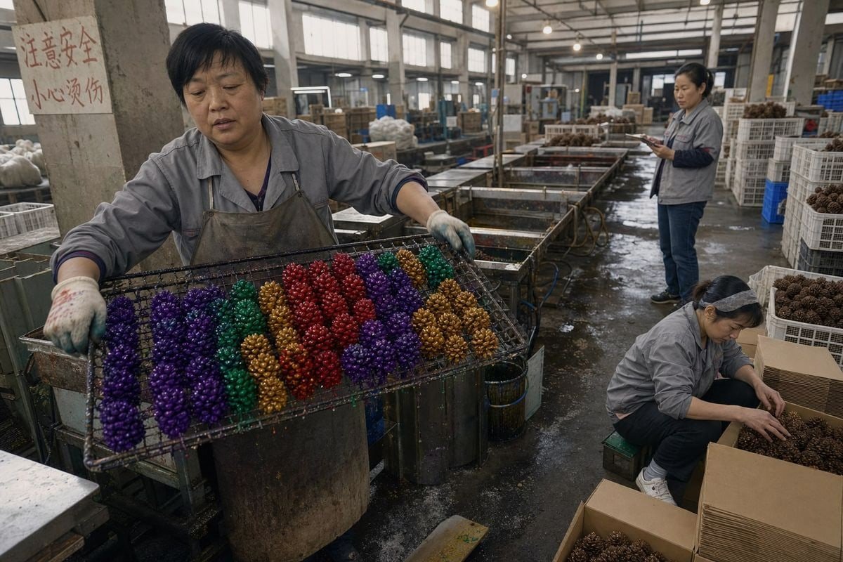 Factory versus trading suppliers comparison for fireplace colored pine cones sourcing (ID#1)