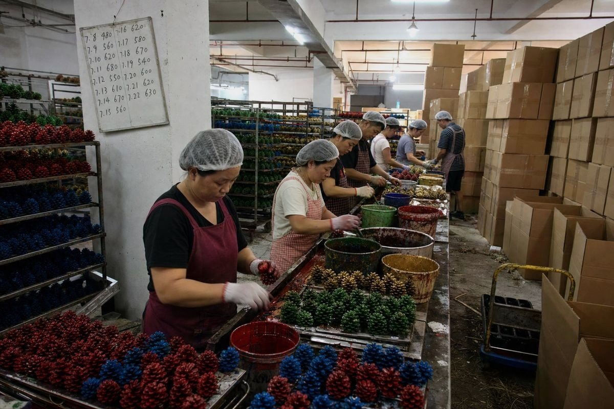 Production capacity and lead times for large recurring colored pine cone orders (ID#3)