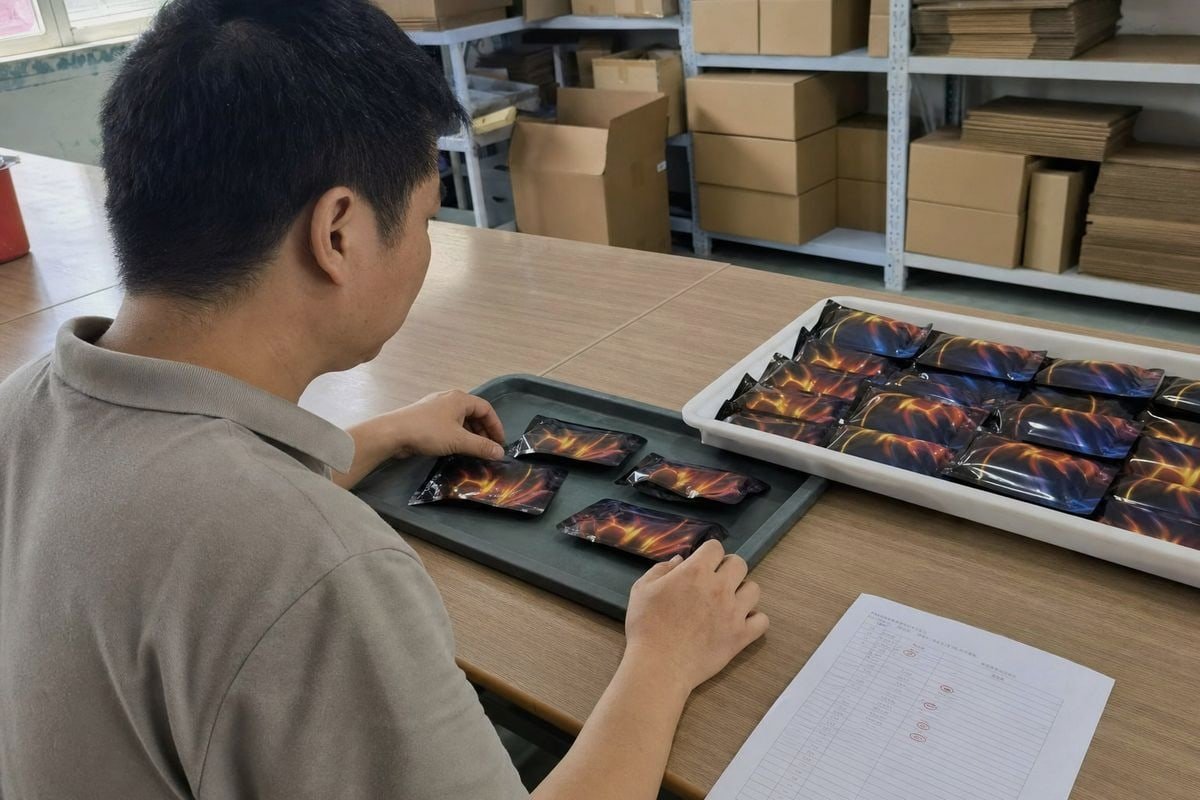Required inspection stages for launching a new private-label color-flame product with suppliers (ID#4)