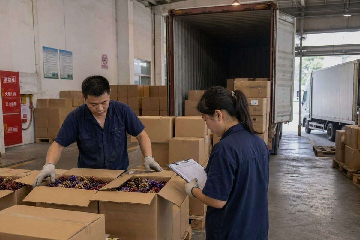 International Compliance Standards Wax-coated pine cones meeting international safety and compliance standards for export markets (ID#5)