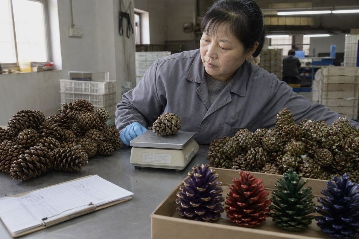 Ponderosa, Jeffrey, and white pine cones chosen for consistent color-flame performance (ID#2)