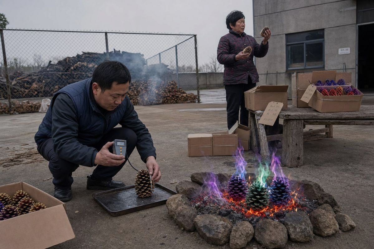 Compliance certifications required for importing bulk colored pinecone fireplace products (ID#5)
