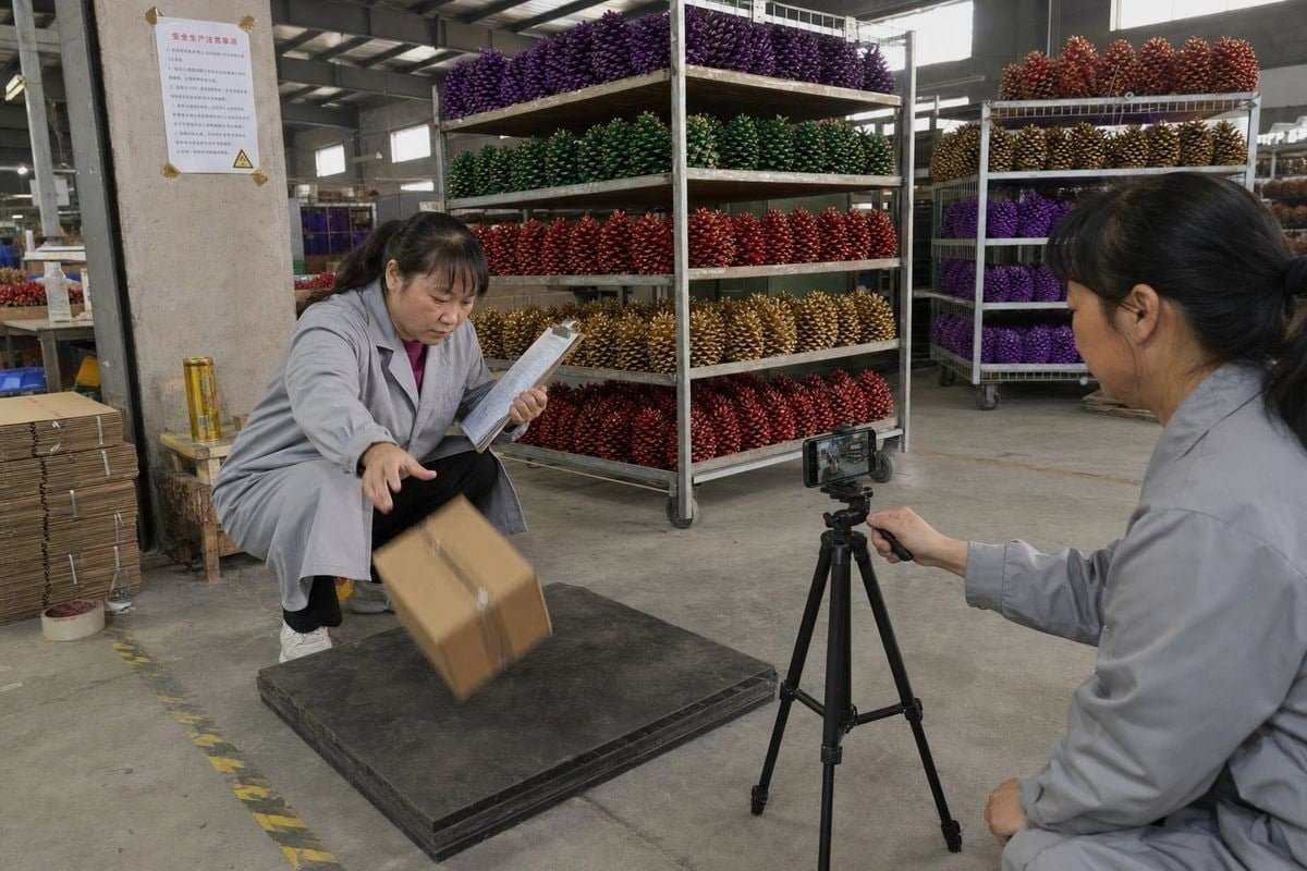 Verifying supplier QC checklists and factory audits to reduce damage rates before bulk pinecone orders (ID#3)