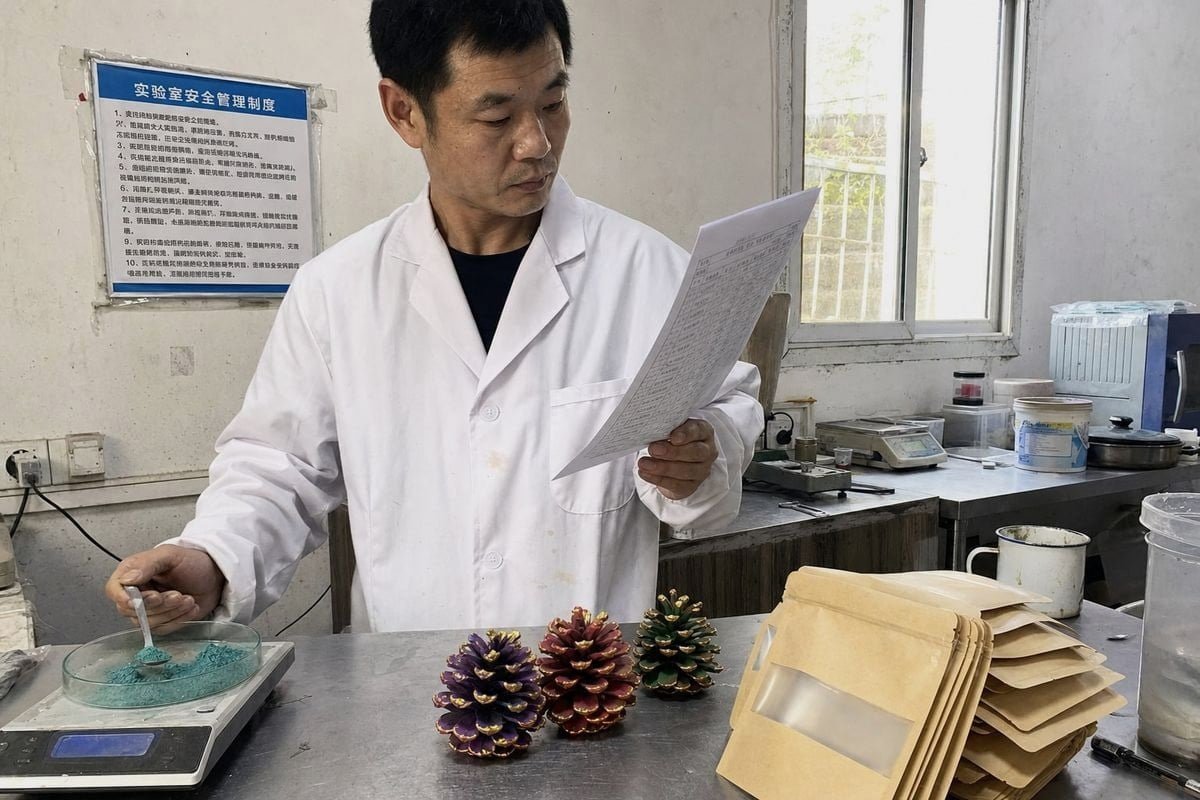 Verifying colored pine cone chemical ingredients for CAS numbers and compliance (ID#3)