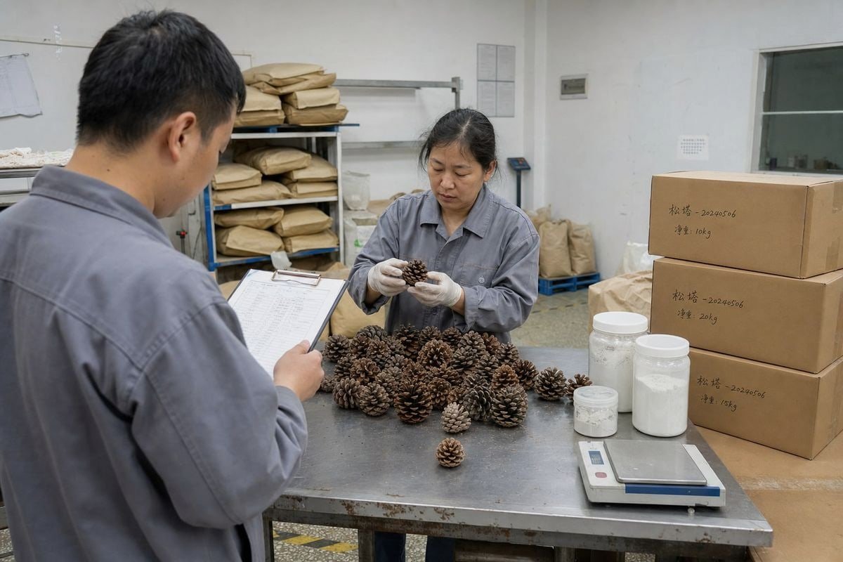 Eco-friendly pinecone materials and certifications like ISO 9001 and SGS test reports (ID#2)